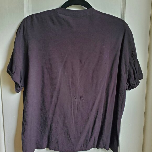 Frank & Oak Black Short Sleeve Blouse - Picture 3 of 3